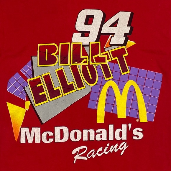 Vintage Bill Elliott/McDonalds Racing Team #94 Short Sleeve Tee Shirt - Picture 6 of 8